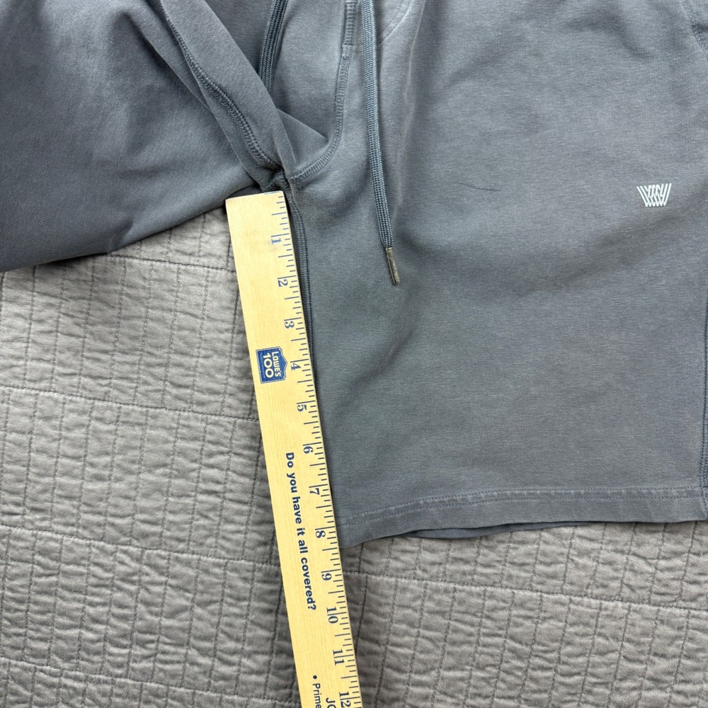 Mack Weldon Ace Sweatshort Mens Medium Grey Cotton Blend Drawstring Shorts - Picture 11 of 13